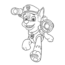 pagina da colorare: Puppy Patrol racer, disegno per i bambini