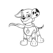 pagina da colorare: Colorare il Marshal del personaggio da Puppy Patrol