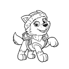 pagina da colorare: Colorare Everest da Puppy Patrol