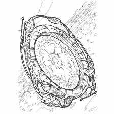 kleurplaat: Foto van teleport ring met gedetailleerde afbeelding