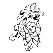 pagina da colorare: Marshal da Puppy Patrol nel libro di colorazione