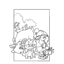 pagina da colorare: Colorare Oreshenka e i suoi amici Puppy