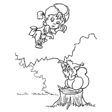 pagina da colorare: Colorare con Oreshenka e il suo amico Lily