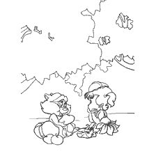 pagina da colorare: Contours del disegno Oreshenka e Mushroom.