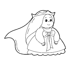 раскраска: Раскраска маленькой принцессы для девочек