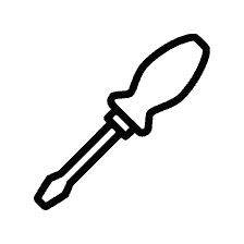 раскраска: Рисунок отвертки для раскраски