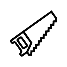 раскраска: Иконка ножовки для раскраски