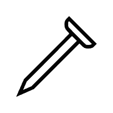 раскраска: Рисунок инструмента - гвоздь