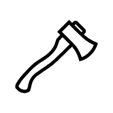раскраска: Рисунок инструмента - топор