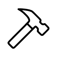 раскраска: Иконка молотка