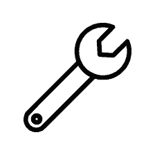 раскраска: Иконка гаечного ключа
