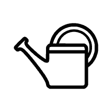 раскраска: Контурная изображение лейки для полива