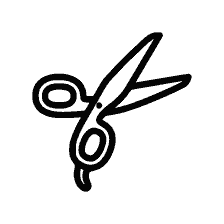 раскраска: Изображение ножниц, используемых в рукоделии и для резки материалов.