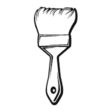 раскраска: Картинка кисти для рисования