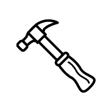 раскраска: Молоток для рисования и раскрашивания