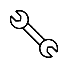 раскраска: Схематичное изображение гаечного ключа