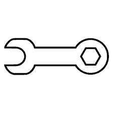 раскраска: Нарисованный гаечный ключ для раскраски