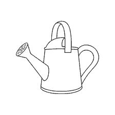 раскраска: Рисунок лейки для раскраски