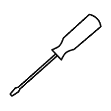 раскраска: Чёрно-белая раскраска отвертки