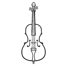 página para colorear: Dibujo Cello para colorear