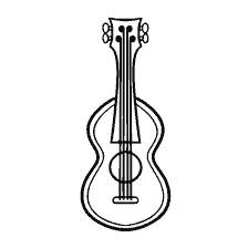página para colorear: Pintura Ukulelele para colorear