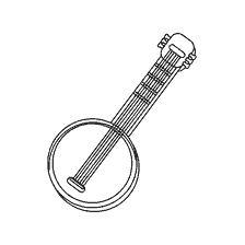 página para colorear: Banjo dibujo para colorear