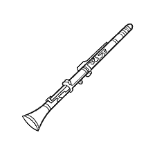 página para colorear: Dibujo Clarinet para colorear