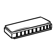 página para colorear: Dibujo de la armónica para colorear
