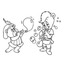 coloriage: Ours gommy: Baby and Sunshine, livre de coloriage