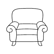 página para colorear: Pintura de la silla