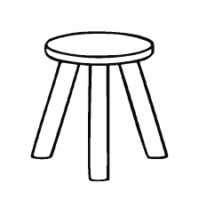 página para colorear: Pintura de un taburete para colorear