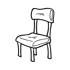 página para colorear: Contorno de silla para colorear