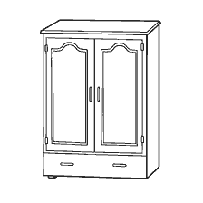 página para colorear: Dibujo un armario para ropa en color