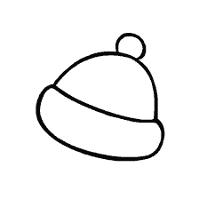 página para colorear: Contorno del patrón de sombrero para colorear
