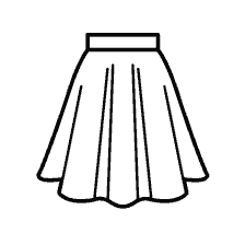 página para colorear: Pintura falda dibujo