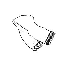 página para colorear: Dibujo de bufanda para colorear