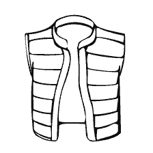 página para colorear: Contorno de chaleco aislado para colorear