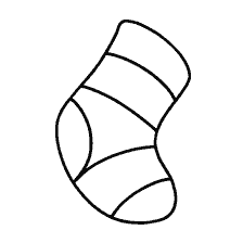 página para colorear: Colorante de calcetín con rayas