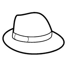 página para colorear: Sombrero para colorear para niños