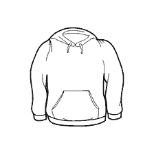 página para colorear: Capucha de color blanco y negro