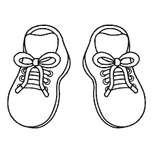 página para colorear: Contorno de zapato para colorear