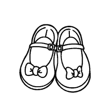página para colorear: Zapatos para colorear con arcos