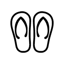 página para colorear: Pintura de chanclas