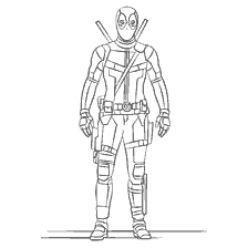 pagina da colorare: Deadpool in colorazione