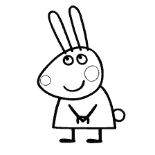 coloring page: Drawing by Rebecca Rabbit from Peppa Pig