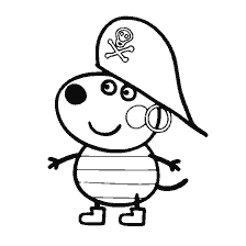 coloring page: Danny's Puppy in the Pirate Suit