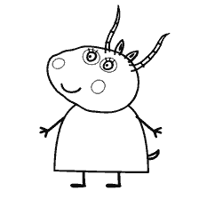 coloring page: Painting by Madame Gazelle from Peppa Pig