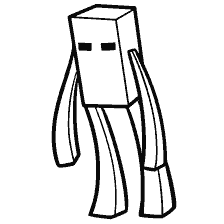 kleurplaat: Het kleuren van de zwerver van de rand van het spel Minecraft