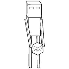 kleurplaat: Coloring Enderman van Minecraft