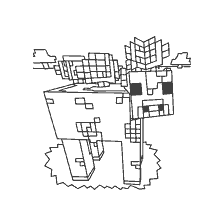 kleurplaat: De paddo kleuren Koe van de Minecraft spel